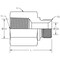 World Wide Fittings Female Pipe to Male Metric Straight Thread Adapter 7045X04X14 - alternate 2